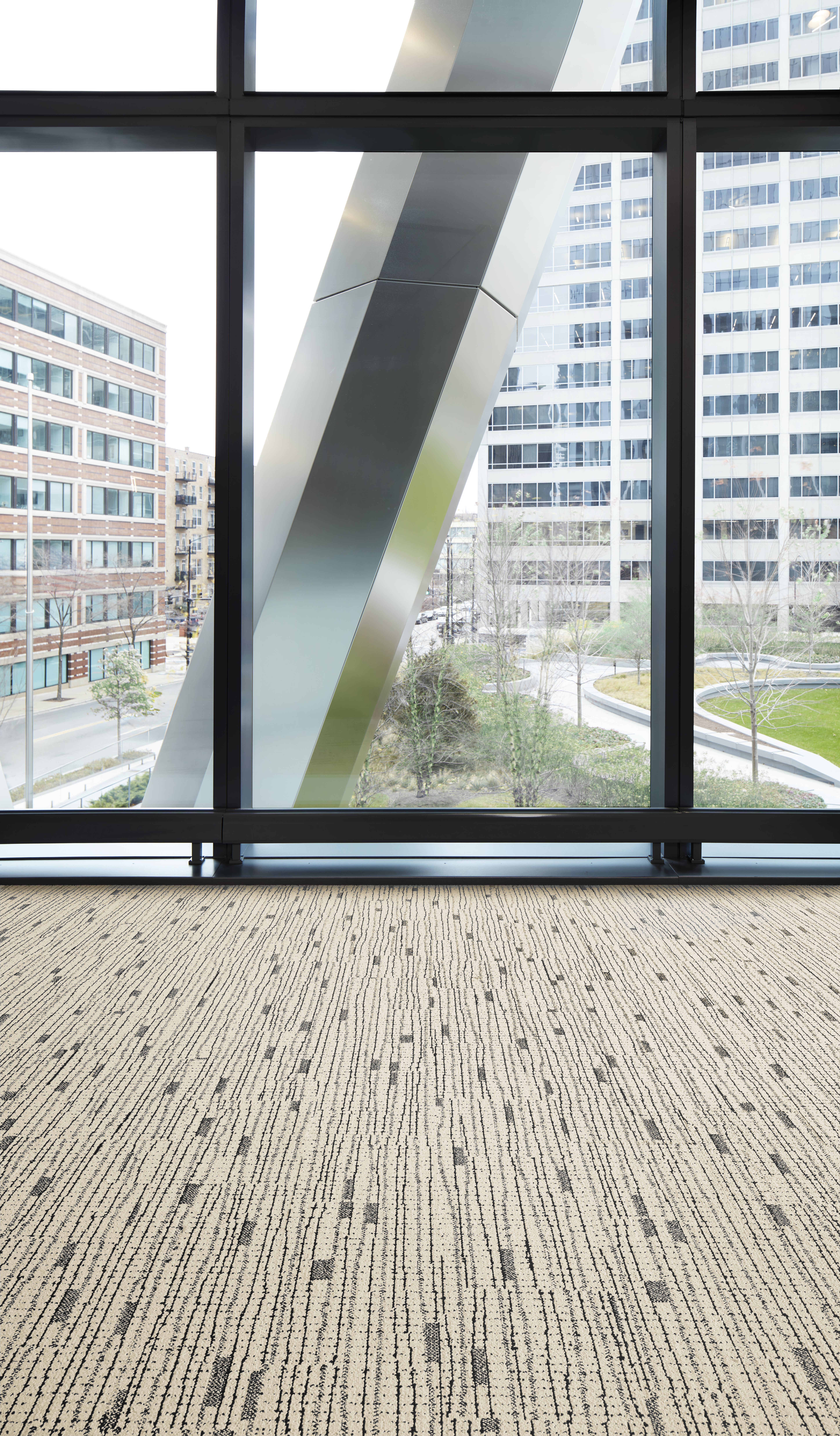 Interface Tied Together I plank carpet tile in public space